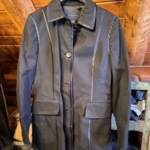 Banana Republic Black 3/4 Length Dress Coat
